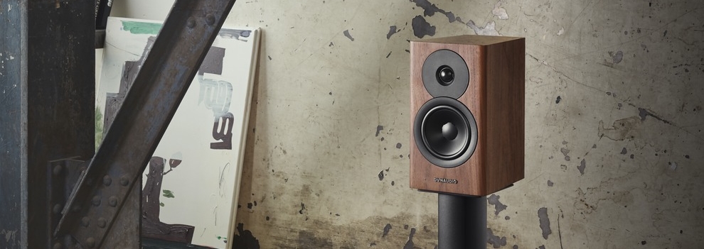 dynaudio evoke 10 walnut wood - lifestyle